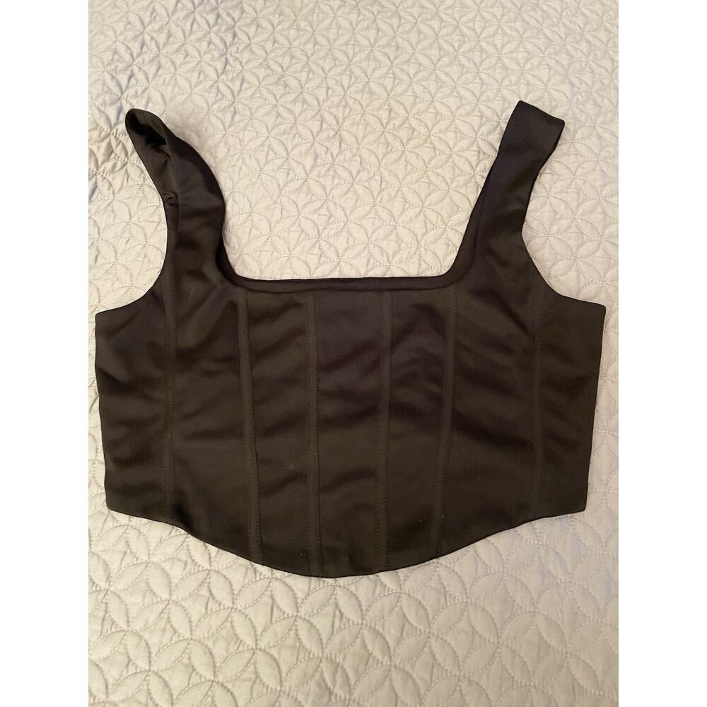 Gianni Bini Bra Styled Satin Cropped Top XL